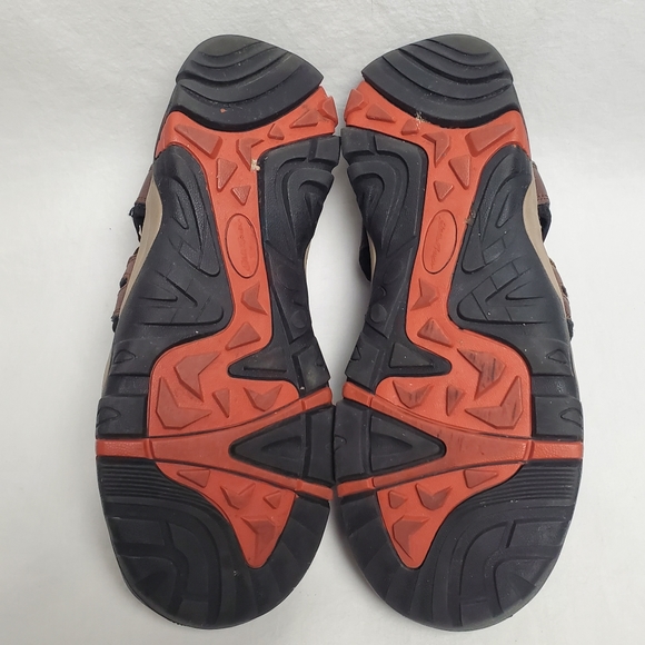 Eddie Bauer Men's Troy Brown Leather Bump Toe Cinch Cord Sandals Size 9 - Picture 7 of 12